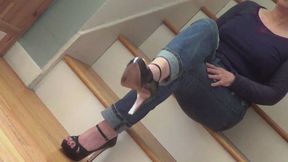 Dangling Black Heels - 2