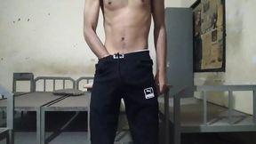 College boy masturbate in hostel room