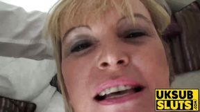 UKSubSluts.com - Chubby MILF Alisha's sucking and riding stiffed prick with joy