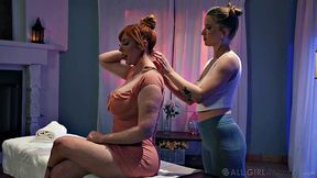 ALL GIRL MASSAGE - Busty MILF Lauren Phillips Gets Treated Like A Queen During This Massage