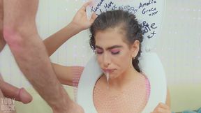 piss loving anal toilet whore alicia trece gapes and gags - she s used like a toy slut and swallows big load