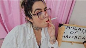 WICKED SMOKING TEACHER GIVES A LESSON IN BLOWJOB WITH LOTS OF SPIT ON HER TOYS - FULL VERSION IN FULL HD - BY VICTORIA DIAS - NEW JULY 2025