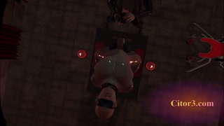 Citor3 3D VR Game Recording SFM Latex big tits mistress milks slave on sybian with lots of precum