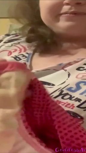 Memorable moment from "Worship my creampie, piss, spit, dirty socks and used panties for you"