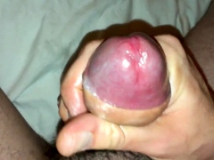 My big uncut cock shooting cum