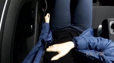 Uber driver almost caught me while I play pussy, public masturbating