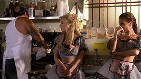 In the workroom, in the kitchen, or on the bar, it doesn'_t matter where these lesbians...