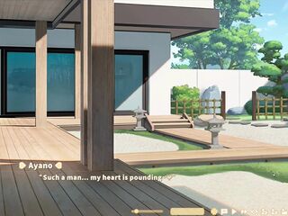 Manga Game - Summer Clover - Golden-haired Woman Doggy Anal and Cunt - Ayano Gets Drilled Doggy Style