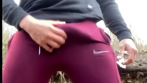 Latin enormous prick play y public in airstrip