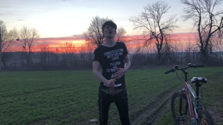 Horny Teenager and Hot trip by bicycle ! 1 - TRIP. 2 - CUMSHOT ! / BIG DICK