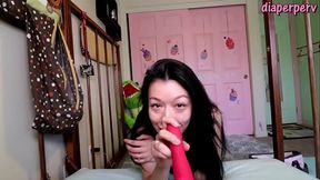 Mean college girl has to change messy adult diaper!