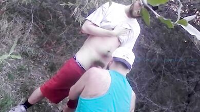 Straight Masculine Hairy Anon Cum Dump SLUT Cub Bear CRUISING in the Forest in Public Sucked my Cum Out