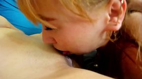 Two teens experiment with hot lesbian sex