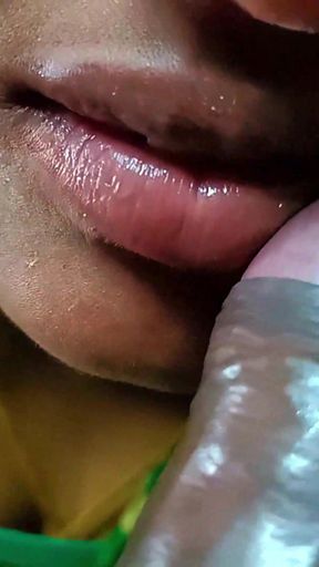 Ammu is sucking, licking, and biting his cock 111   Clip 2