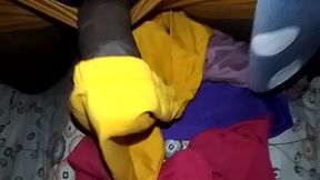 In the Yellow Color, the Blue Panty Blue Gow Is