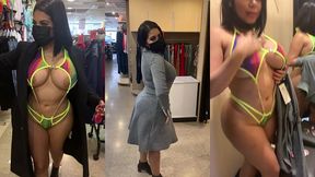 me voy a comprar ropa a una tienda
