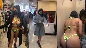 me voy a comprar ropa a una tienda