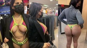 me voy a comprar ropa a una tienda