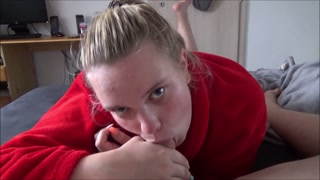 Booty teen fuck and get facial after shower