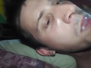 Self Suck cum and Swallowed