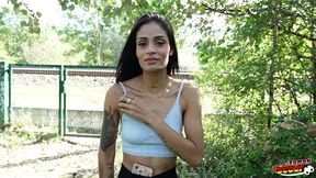 german scout - skinny latina girl breiny zoe pick up for no condom casting fuck in berlin