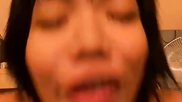Saxy Asian Emma Thai doing soapy shower and nude dancing