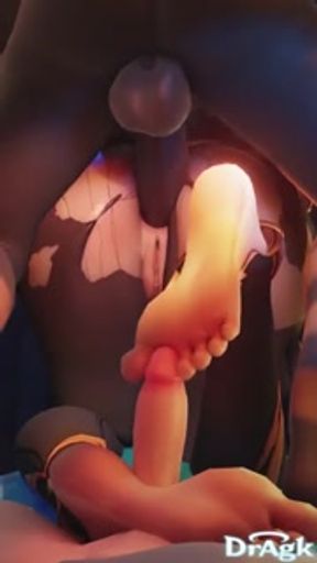 Slutty Shenhe gets ass fucked by hilichurls while giving a footjob Genshin Impact - 60 FPS