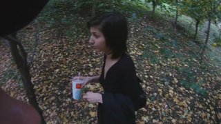 Risky outdoor sex makes this brunette horny and wet