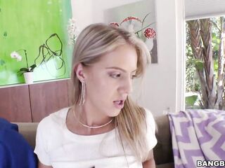 Large Assed White Sweetheart gets Mouth Banged by Ebony Chap