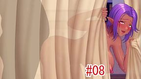 The Black Meat Fairy seduces the Director in an animated ecchi RPG Maker game