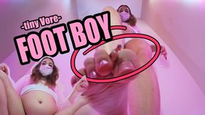 tiny Vore: Foot Boy WMV - Teasing and Stomping you With Giantess Wrinkly Soles and Toes before Devouring you!