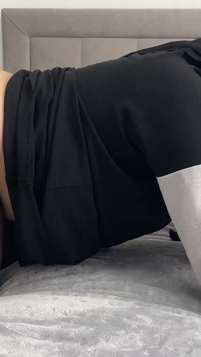 Hot stepmom in sexy pantyhose gets hot cum in her pussy   Clip 2