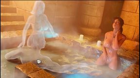 CROFT Adventures [ Hentai Game Parody PornPlay ] Ep.2 bisexual threesome with ghosts