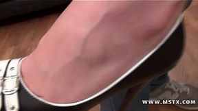 Amateur French girl Mely gets a messy gang bang