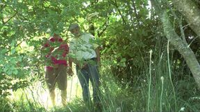 Husband decides to share his wife with two old pervs in a picnic