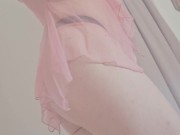 Femboy pillow princess shows her hole