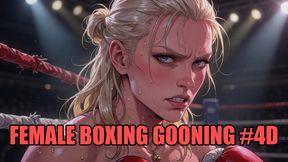 Female Boxing Gooning #4D: Knockout Queen's Ring Ruin Trance (Animated, Music, Text)