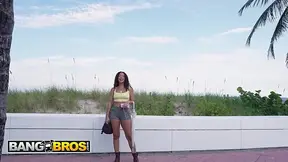 Fabi Soul shows off her giant tits and juicy ass on the Bang Bus