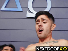 NextDoorXXX.com - Nico Coopa jerks off during Cameron Neutron's ass ramming