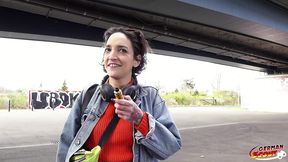 german scout - crazy anal and rimjob casting fuck with french skinny tattoo model lena fire
