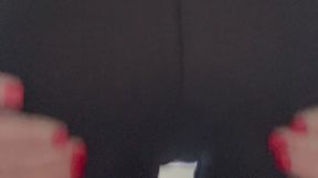 Tight adidas leggings while farting in your face!