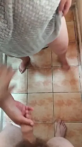 Vid 03 StepSon Hides &amp; Masturbates, Then Caught Step Mom Fingering, He Went to Help and Fuck Her in Toilet