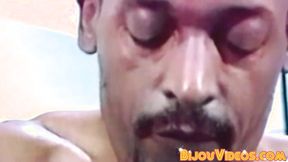 Office stud swaps head with hung ebony guy before cumming