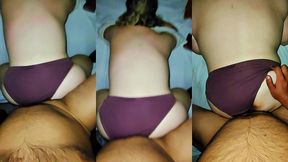 rubia culona,cogida por primera vez de perrito,casi llora cuando se la meto toda!