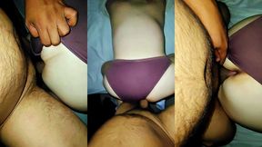 rubia culona,cogida por primera vez de perrito,casi llora cuando se la meto toda!