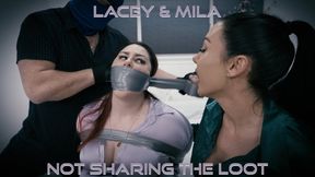 Lacey and; Mila - The Double Triple Cross After the Heist Alt WMV ( BBW Bondage FF Bondage , Duct Tape Wrap Gag , Tape Bondage , Tegaderm Clear Tape Gag , OTM bandana Gag , Neck Tie , Microfoam Cleave Gag )