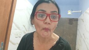 Silly face woman