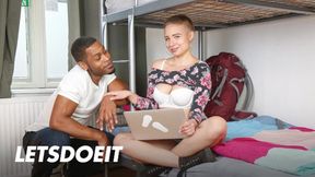 Blowjob queen Gabi Gold dominated by  gigantic cock&#x1F32D; in wild hostel sex romp