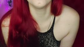 Pale redhead La Gauchi-BRUJA casts a spell for short pito!