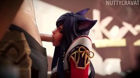 3D Ahri Extracts Essence in CartoonPorn Rule34 Anime Adventures